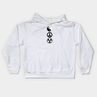 yin yang,peace and love,radiation,pokimane,twitchtv Kids Hoodie